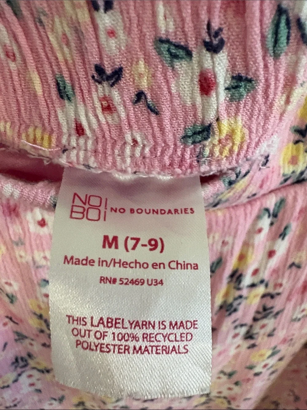 No Boundaries Pink Floral Cottagecore Asymmetrical Ruffle Skirt - Picture 2 of 3